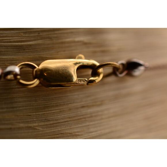 Vintage Crystal Collar Necklace Blue Faceted Wire Handcrafted Beaded Shiny Bin2C - Picture 11 of 12